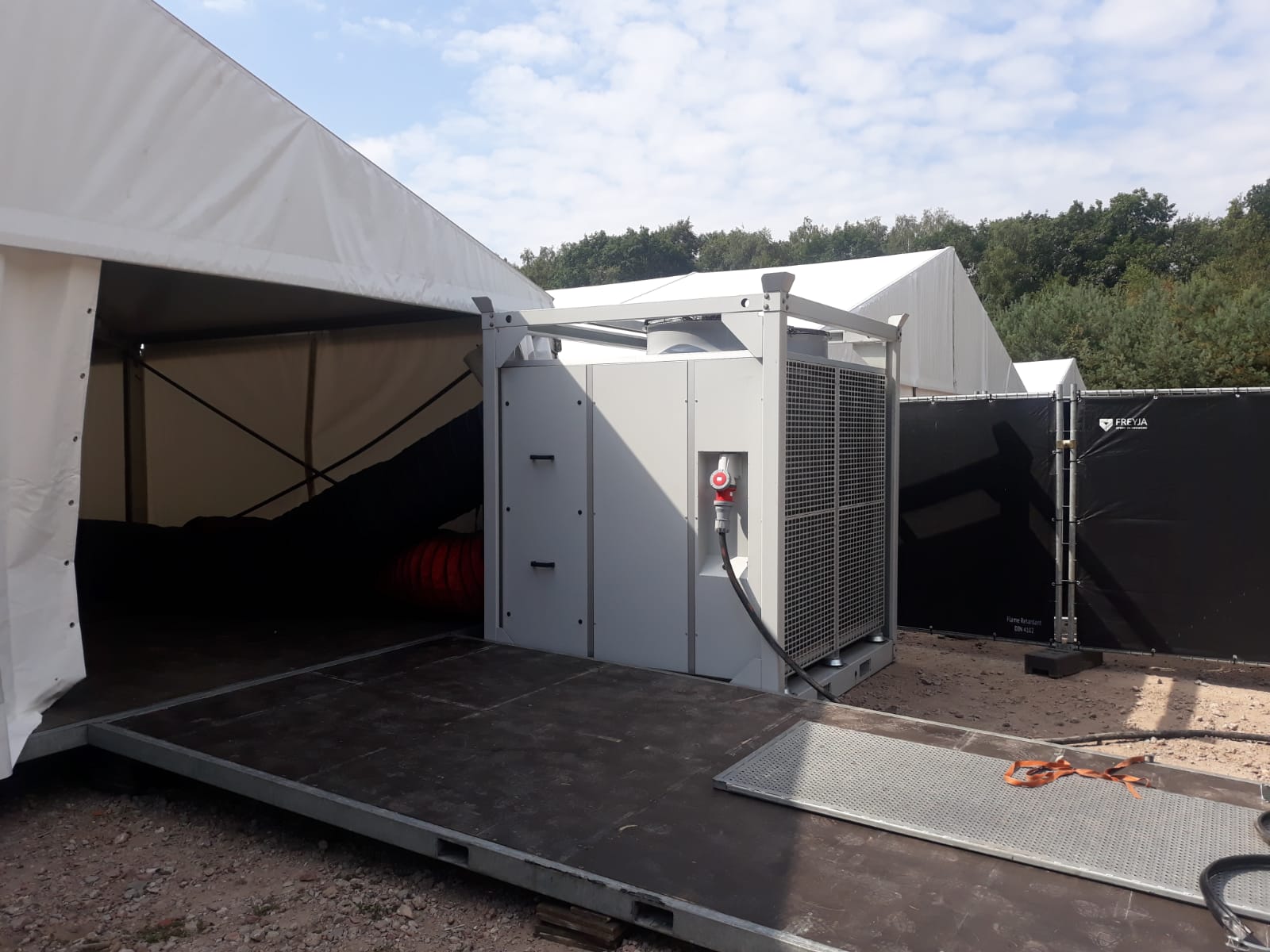 HVAC systeem Tijdelijke HVAC installaties te huur als noodvoorziening