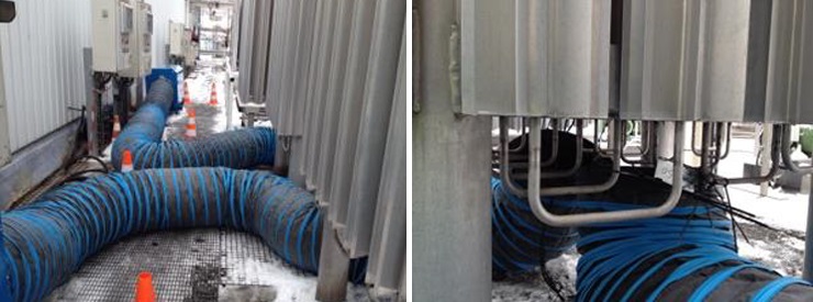 Fabriek huurt heaters ter ondersteuning van het productieproces