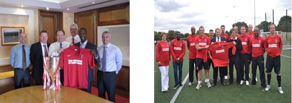 Andrews Sykes wordt shirtsponsor van Charlton Athletic voetbalclub.